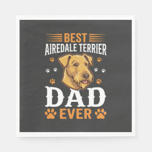 Servilleta De Papel Mejor padre de Airedale Terrier de todos los tiemp