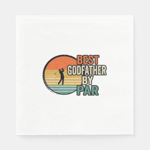 Servilleta De Papel Mejor Padrino por Par Vintage Golf Vector Diseño_1