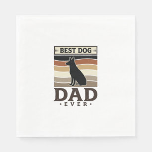 Servilleta De Papel Mejor Papá de Perro Vintage Diseño de Amante de Pe
