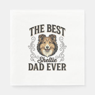 Servilleta De Papel Mejor Papá de Sheltie de Todos los Tiempos Diseño