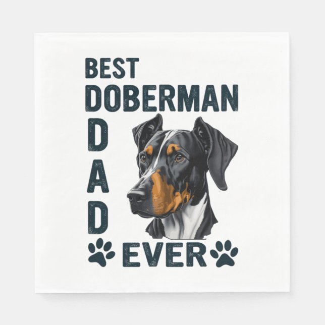Servilleta De Papel Mejor Papá Doberman (Anverso)