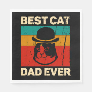 Servilleta De Papel Mejor Papá Gato del Mundo Regalo del Día del Padre