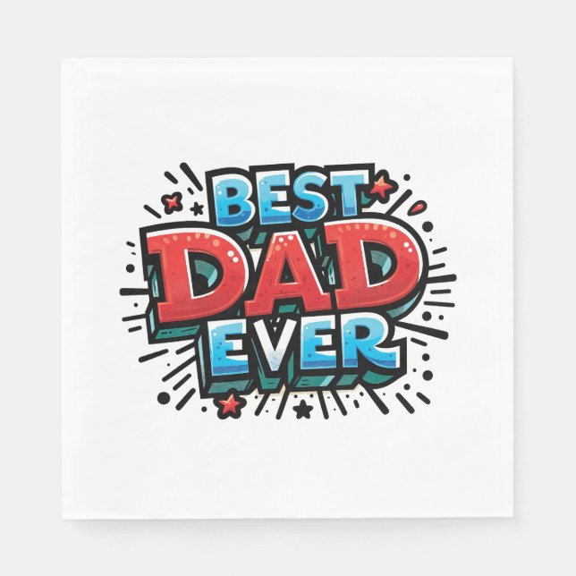 Servilleta De Papel Mejor Papá Nunca (Anverso)