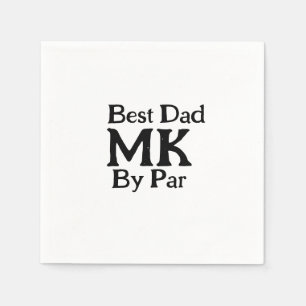 Servilleta De Papel Mejor papá por par monograma simple rusti del día 