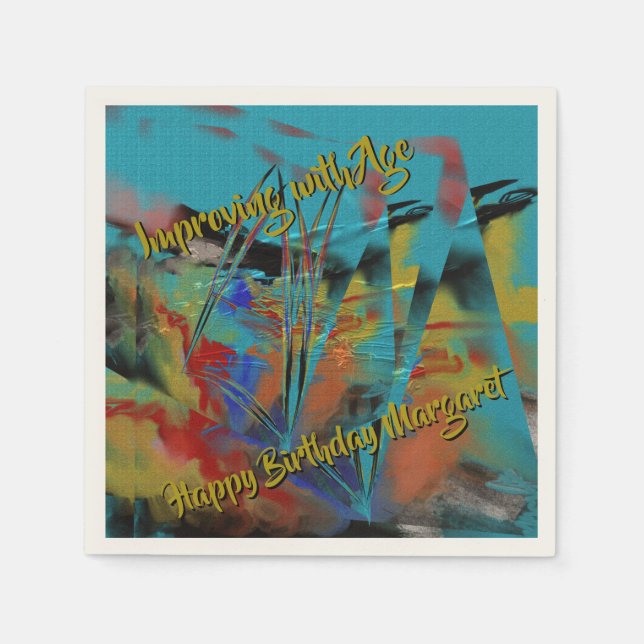 Servilleta De Papel Mejora con la edad - Mar duro (Anverso)