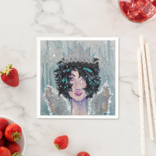 Servilleta De Papel Melancholy Brunette Angel oscuro