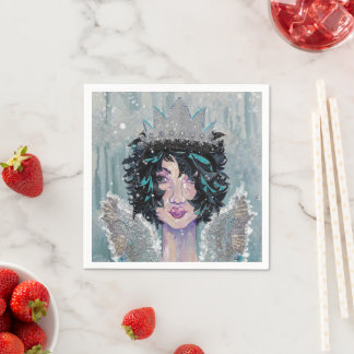 Servilleta De Papel Melancholy Brunette Angel oscuro