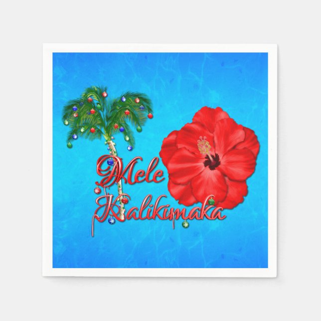 Servilleta De Papel Mele Kalikimaka (Anverso)