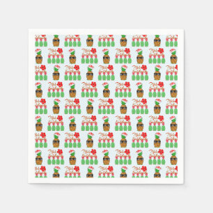 Servilleta De Papel Mele Kalikimaka Hawaiana Piña Feliz Navidad