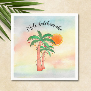 Servilleta De Papel Mele Kalikimaka Palmeras