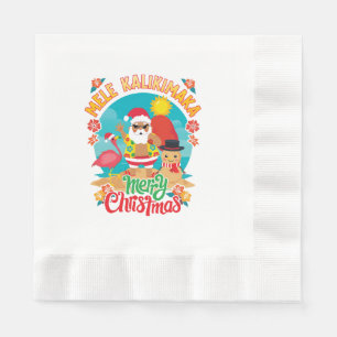 Servilleta De Papel Mele Kalikimaka para una brillante Navidad hawaian