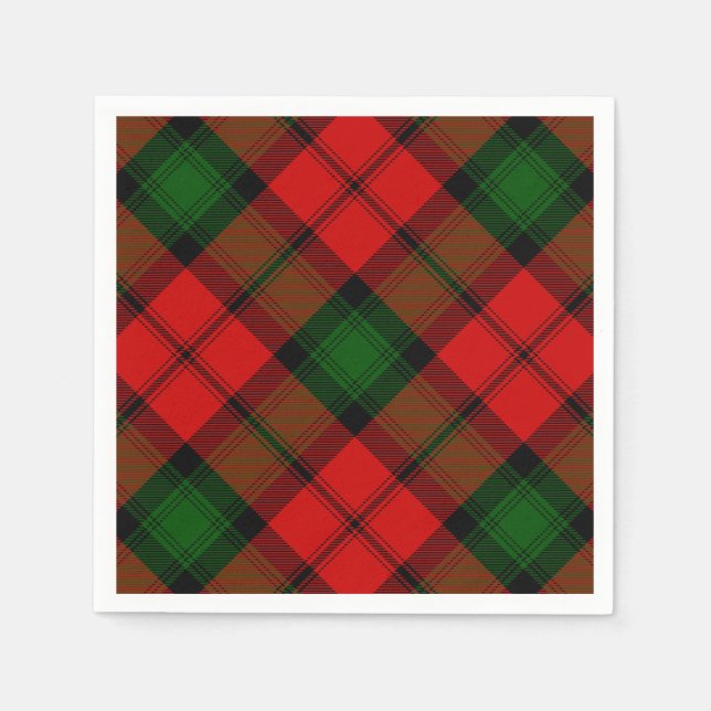 Servilleta De Papel Melocotonus tartan (Anverso)