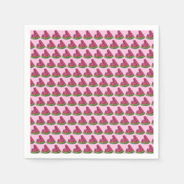 Servilleta De Papel Melodía de agua verde rosada Melón Melón trozo de 