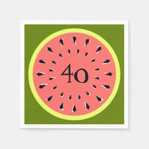 Servilleta De Papel Melón rosa de 40 años negro