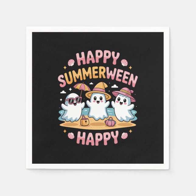 Servilleta De Papel Meme Feliz verano de Halloween (Anverso)