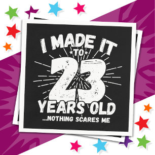 Servilleta De Papel Meme sarcástico de 23 años de edad gracioso cumple