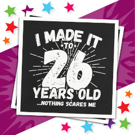 Servilleta De Papel Meme sarcástico de 26 años gracioso cumpleaños 26
