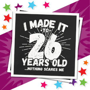 Servilleta De Papel Meme sarcástico de 26 años gracioso cumpleaños 26