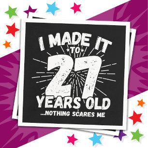 Servilleta De Papel Meme sarcástico de 27 años de edad gracioso cumple