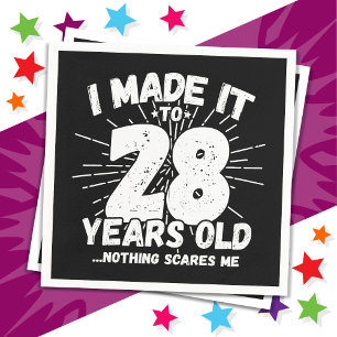 Servilleta De Papel Meme sarcástico de 28 años gracioso cumpleaños 28
