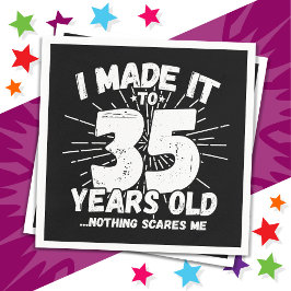 Servilleta De Papel Meme sarcástico de 35 años de antigüedad: 35º cump