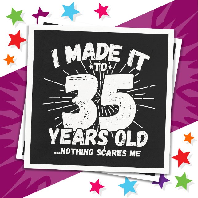 Servilleta De Papel Meme sarcástico de 35 años de antigüedad: 35º cump (Subido por el creador)