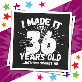 Servilleta De Papel Meme sarcástico de 36 años de antigüedad: 36º cump