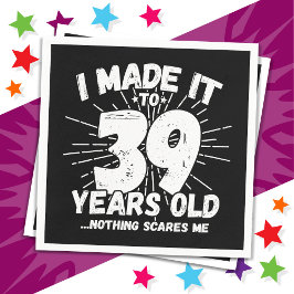 Servilleta De Papel Meme sarcástico de 39 años de antigüedad: 39º cump