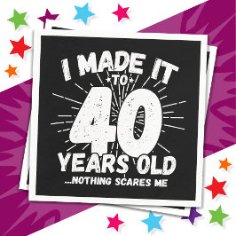 Servilleta De Papel Meme sarcástico de 40 años de antigüedad 40 cumple