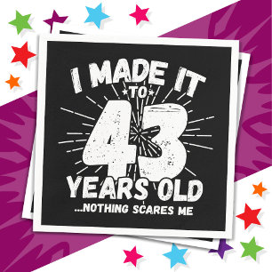 Servilleta De Papel Meme sarcástico de 43 años de antigüedad: 43 años