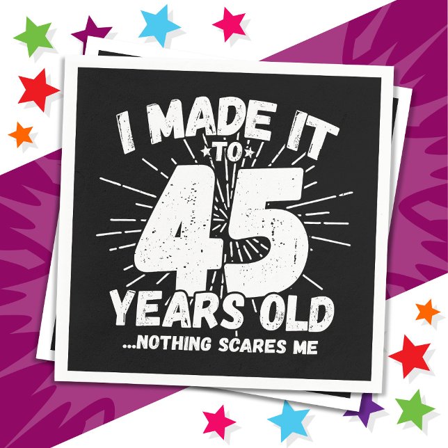 Servilleta De Papel Meme sarcástico de 45 años Gracioso cumpleaños 45 (Subido por el creador)
