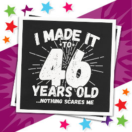 Servilleta De Papel Meme sarcástico de 46 años de antigüedad: 46º cump