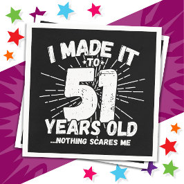 Servilleta De Papel Meme sarcástico de 51 años Funny cumpleaños número