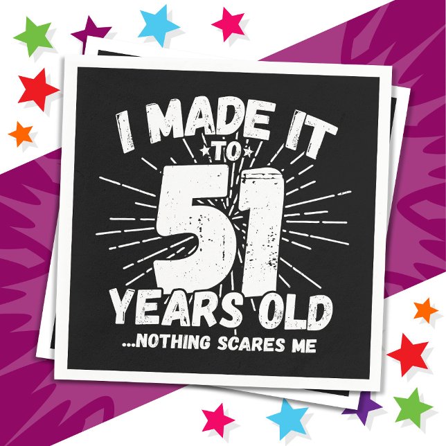 Servilleta De Papel Meme sarcástico de 51 años Funny cumpleaños número (Subido por el creador)