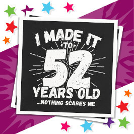 Servilleta De Papel Meme sarcástico de 52 años Funny 52 cumpleaños