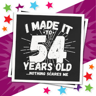 Servilleta De Papel Meme sarcástico de 54 años Funny cumpleaños 54