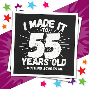Servilleta De Papel Meme sarcástico de 55 años Funny 55 cumpleaños