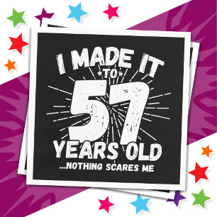 Servilleta De Papel Meme sarcástico de 57 años Funny 57 cumpleaños