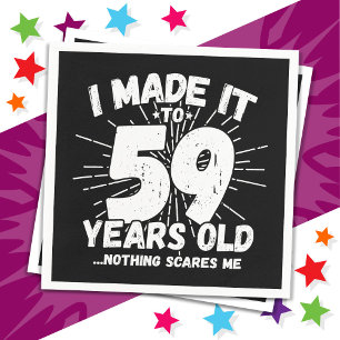 Servilleta De Papel Meme sarcástico de 59 años Funny 59 cumpleaños
