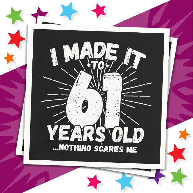 Servilleta De Papel Meme sarcástico de 61 años Funny cumpleaños número (Subido por el creador)
