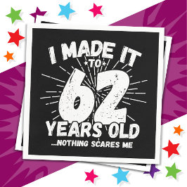 Servilleta De Papel Meme sarcástico de 62 años Funny cumpleaños número