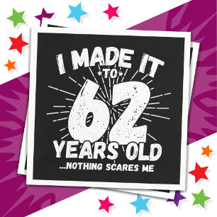 Servilleta De Papel Meme sarcástico de 62 años Funny cumpleaños número