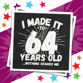 Servilleta De Papel Meme sarcástico de 64 años Funny cumpleaños número