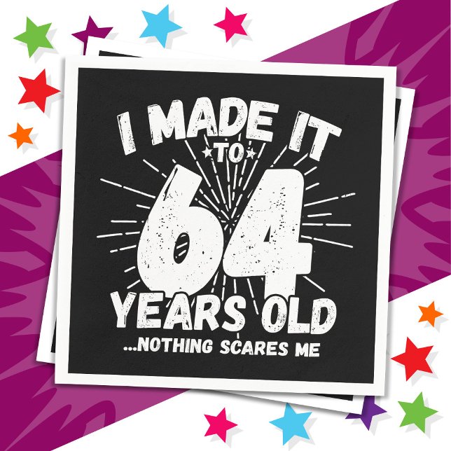 Servilleta De Papel Meme sarcástico de 64 años Funny cumpleaños número (Subido por el creador)