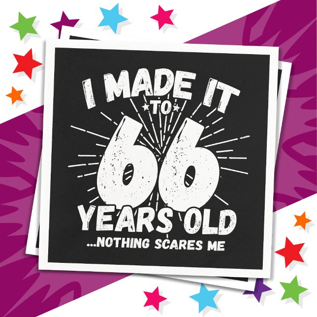 Servilleta De Papel Meme sarcástico de 66 años Funny cumpleaños número (Subido por el creador)