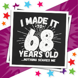 Servilleta De Papel Meme sarcástico de 68 años Funny cumpleaños número