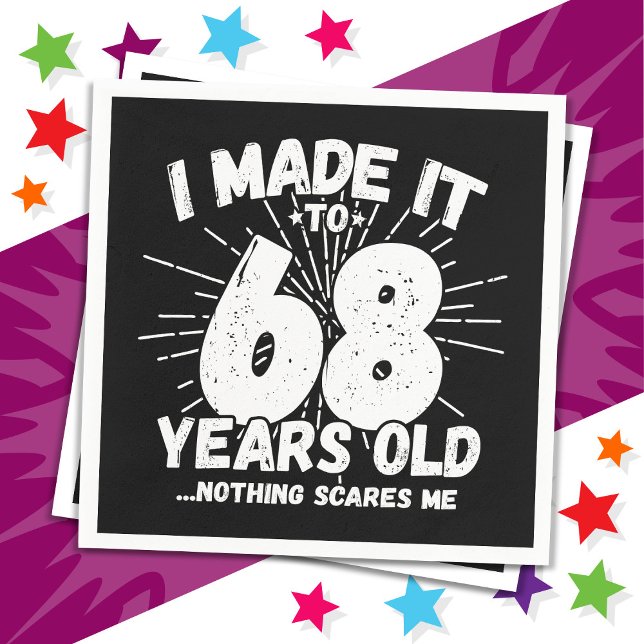 Servilleta De Papel Meme sarcástico de 68 años Funny cumpleaños número (Subido por el creador)