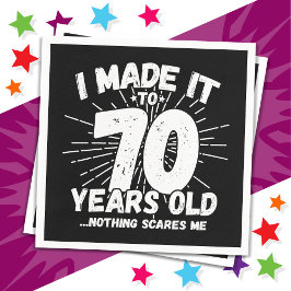 Servilleta De Papel Meme sarcástico de 70 años de antigüedad: 70 años