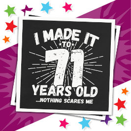 Servilleta De Papel Meme sarcástico de 71 años de antigüedad, 71 años 