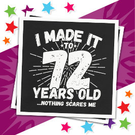 Servilleta De Papel Meme sarcástico de 72 años de antigüedad, 72 años 